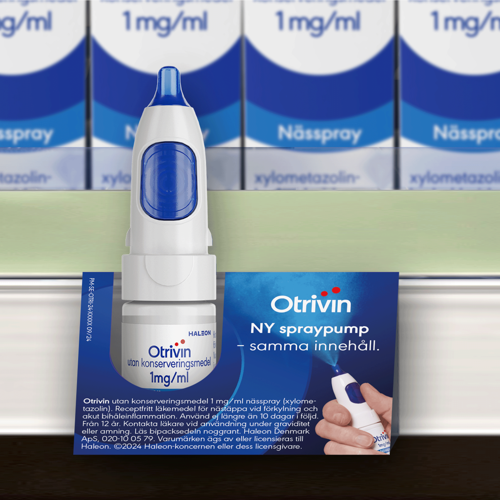 Case apotek lansering av produktserie otrivin haleon testprodukt