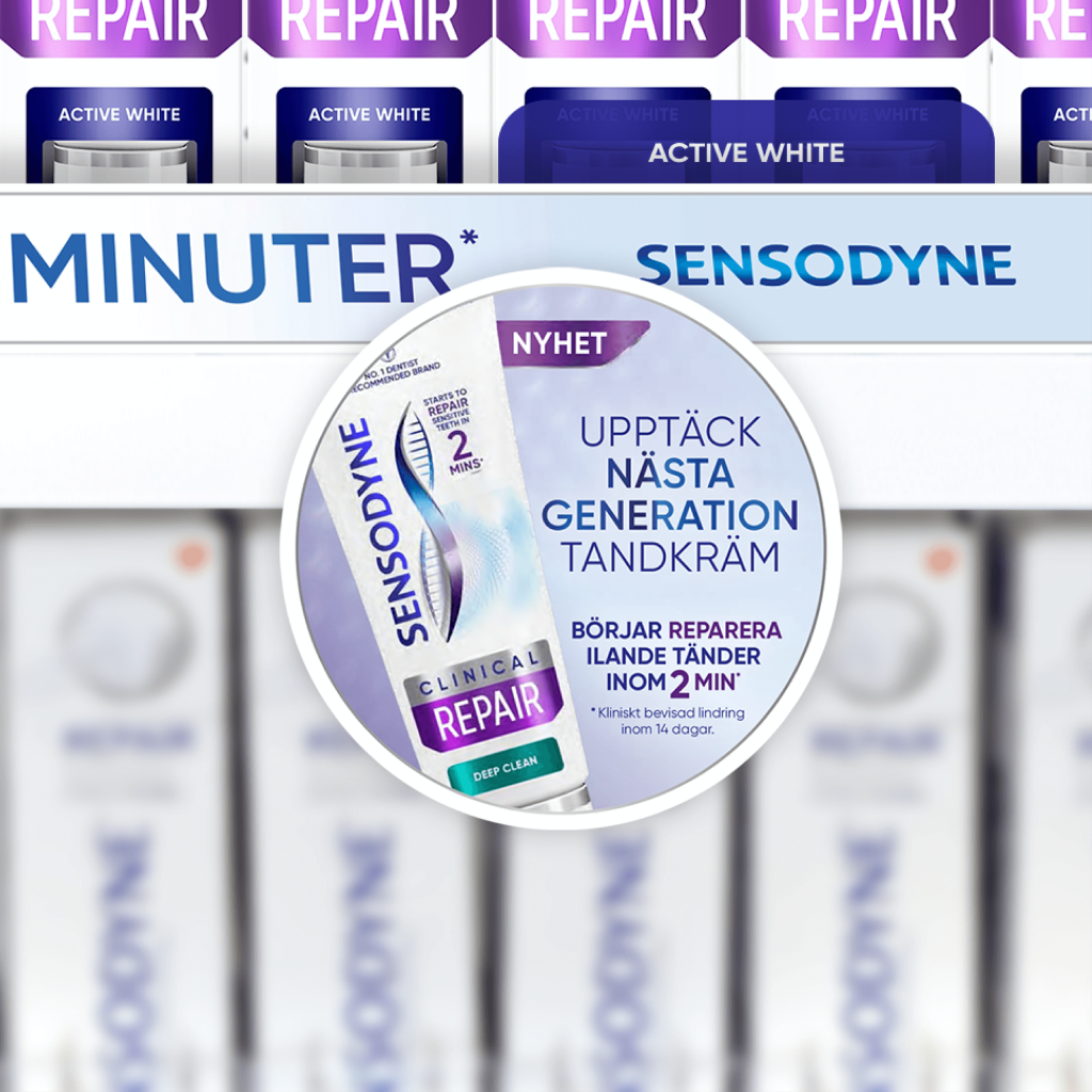 Case konsument clinical repair lansering sensodyne haleon hyllvippa