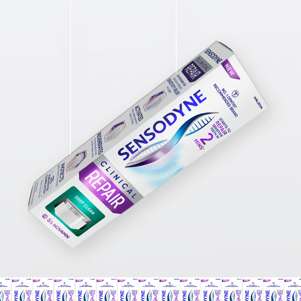 Case konsument clinical repair lansering sensodyne haleon takmobil forpackning